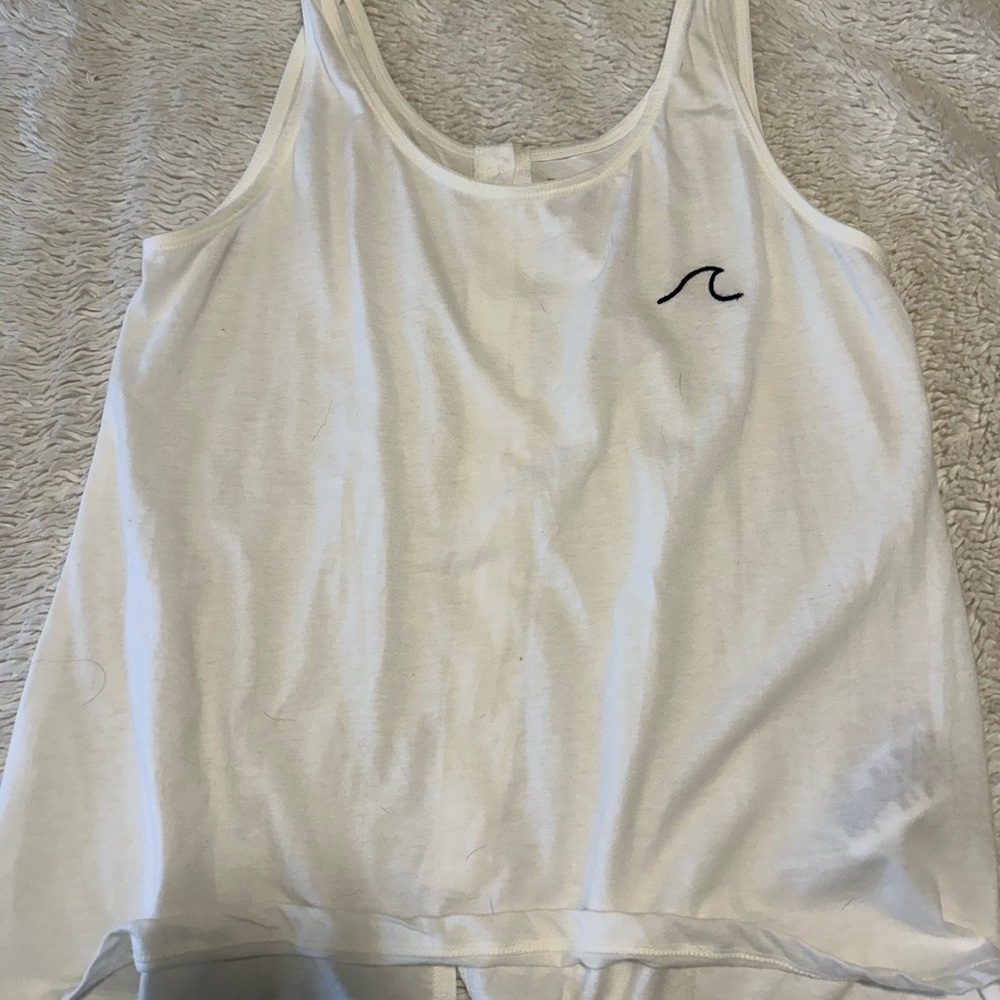 NWT Roxy Hawaii White Tank Top with Embroidered Logo